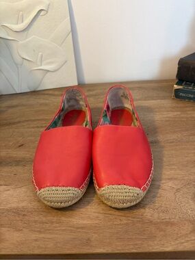 Sam Edelman Lynni Coral Leather Espadrille Flats | Size 7.5